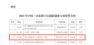 全省唯一！元达生物后生元斩获中国.山东博士后创新创业大赛金奖！